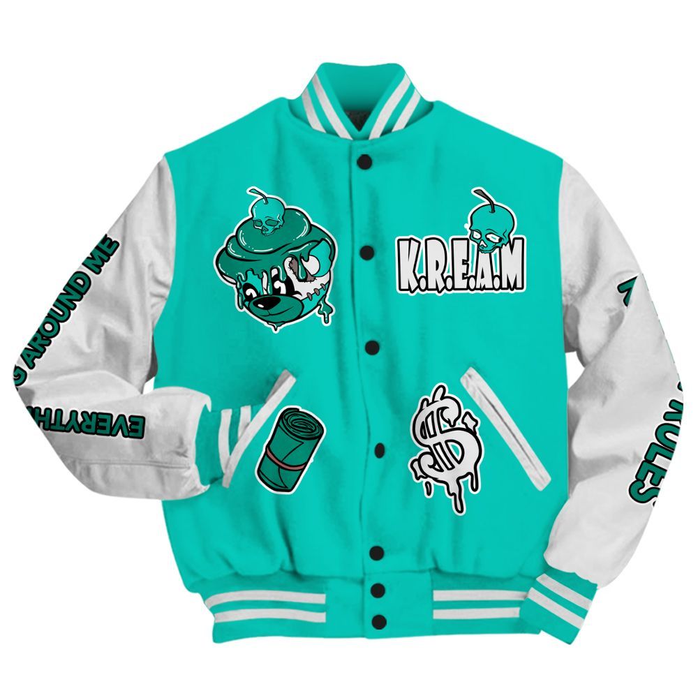 Varsity Jacket To Match Dunk Low Clear Jade - Loot Bear All Over Print