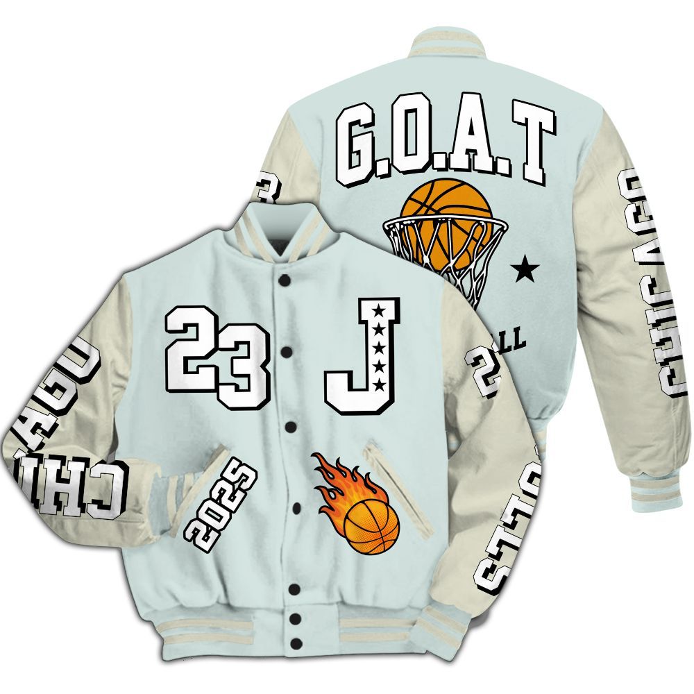Varsity Jacket To Match Pure Platinum 4s - Chicago 23 Basketball All Over Print