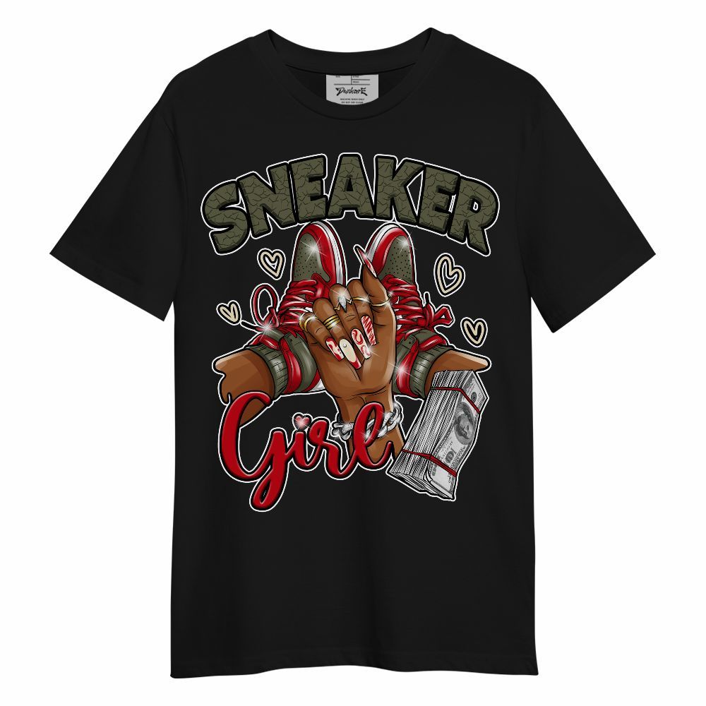 Shirt To Match Low OG Medium Olive 1s - Sneakerz Girlz Unisex Shirt