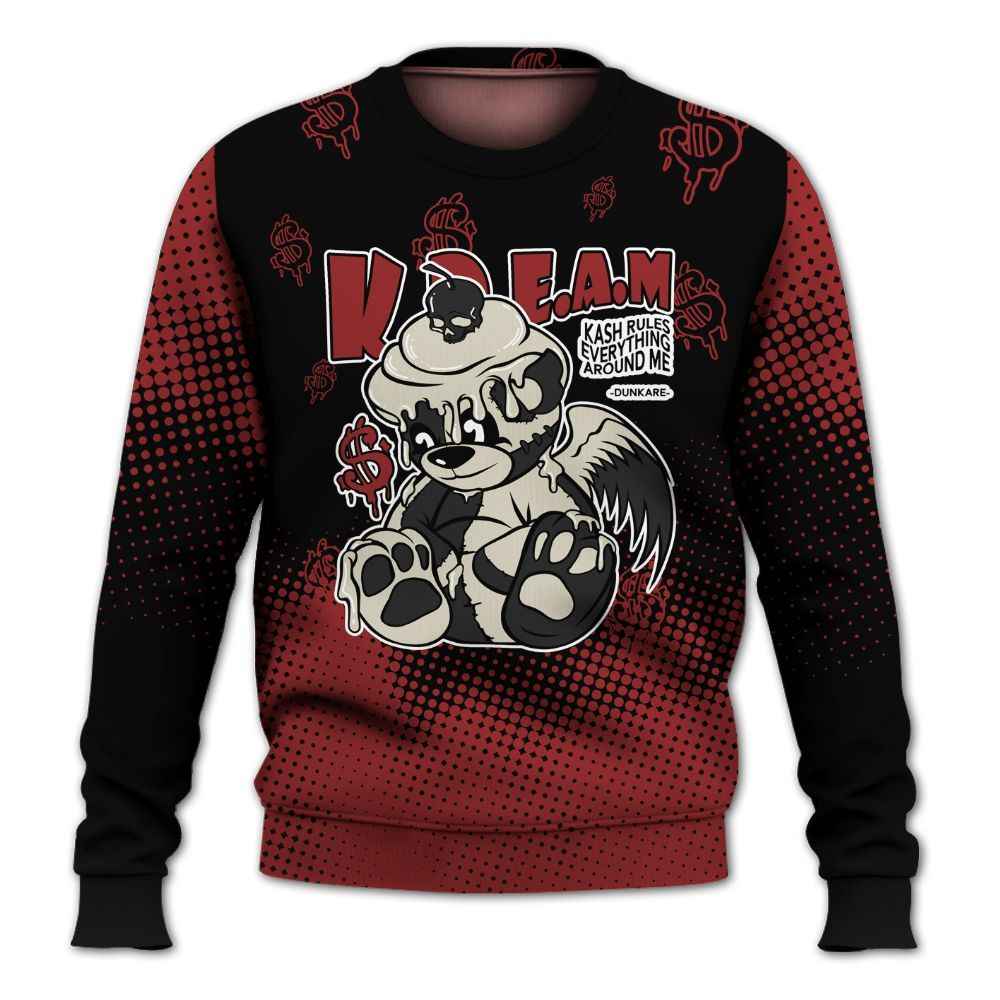 Sweatshirt To Match High 85 Bred 1s - Loot Bear Unique Drip All Over Print