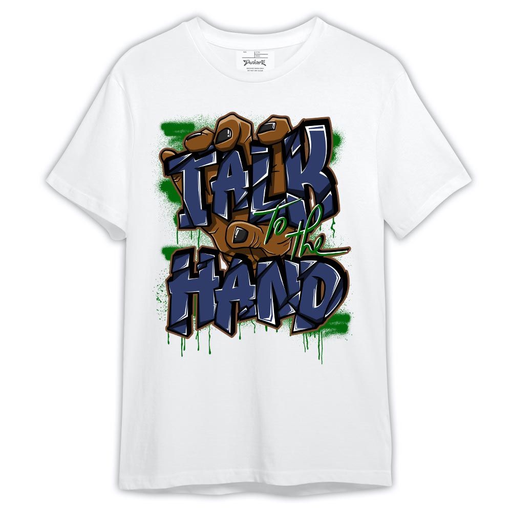 Shirt To Match Midnight Navy 13s - Talk To The Hand Spray Shirt Outfit