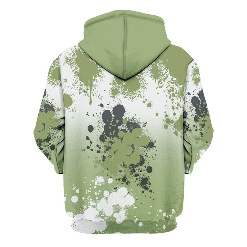 Hoodie To Match Oil Green 4s - God Blessed Ink Drip All Over Print