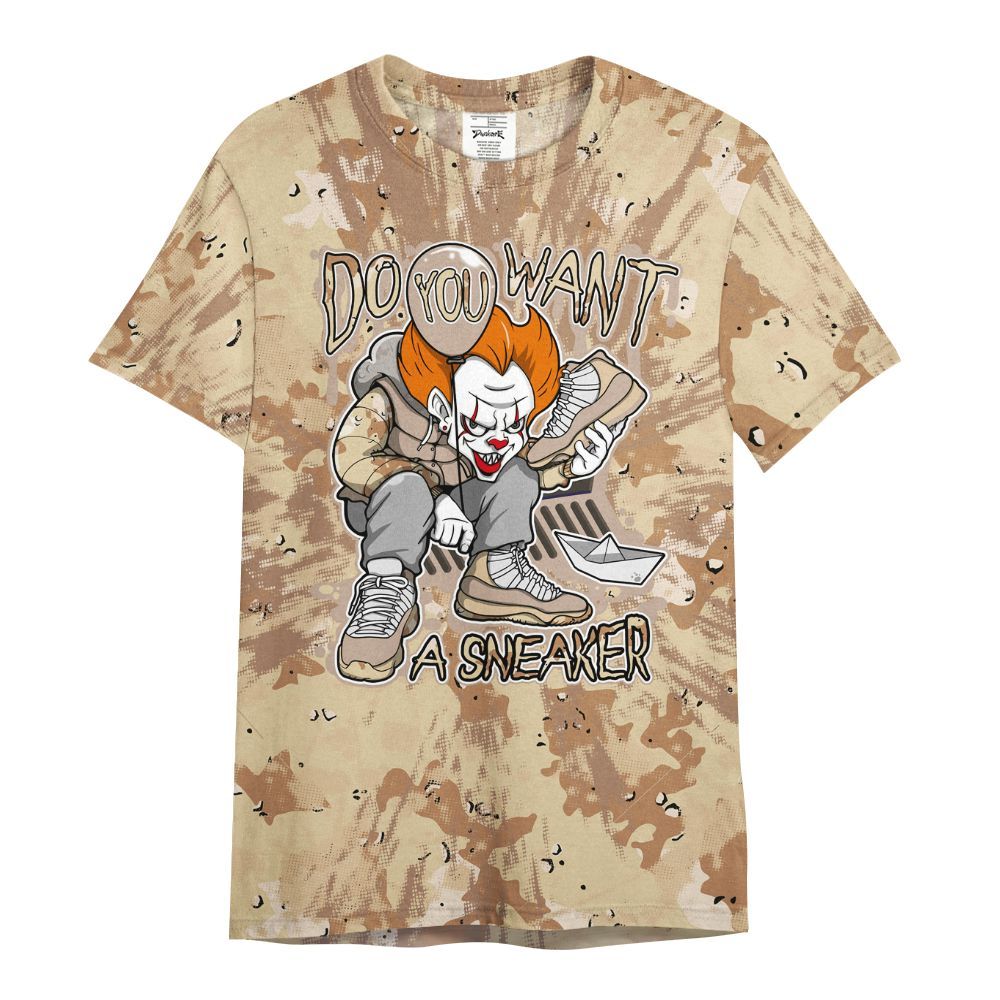 Shirt To Match Desert Camo 3s - Clown Scary Sneakers Graphic Halloween All Over Print