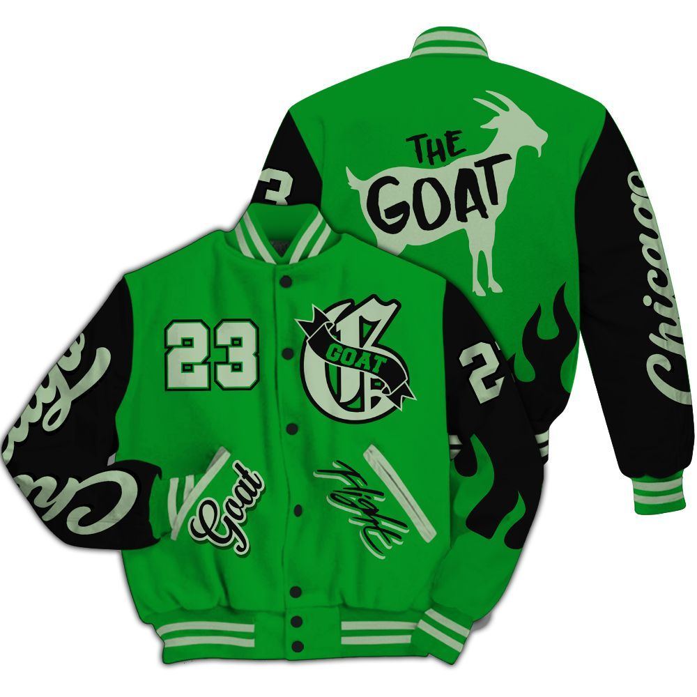 Varsity Jacket To Match Green Spark CJ1 T-Rex - The G.O.A.T Streetwear All Over Print