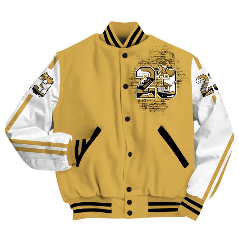 Varsity Jacket To Match Retro Light Ginger 14s - Custom Name Number 23 5s All Over Print