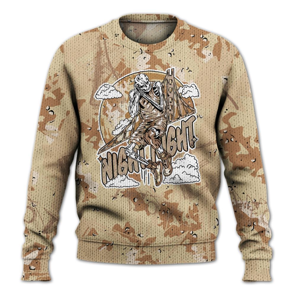 Knitted Sweater To Match Desert Camo 3s - Seeya Skeleton Messyz