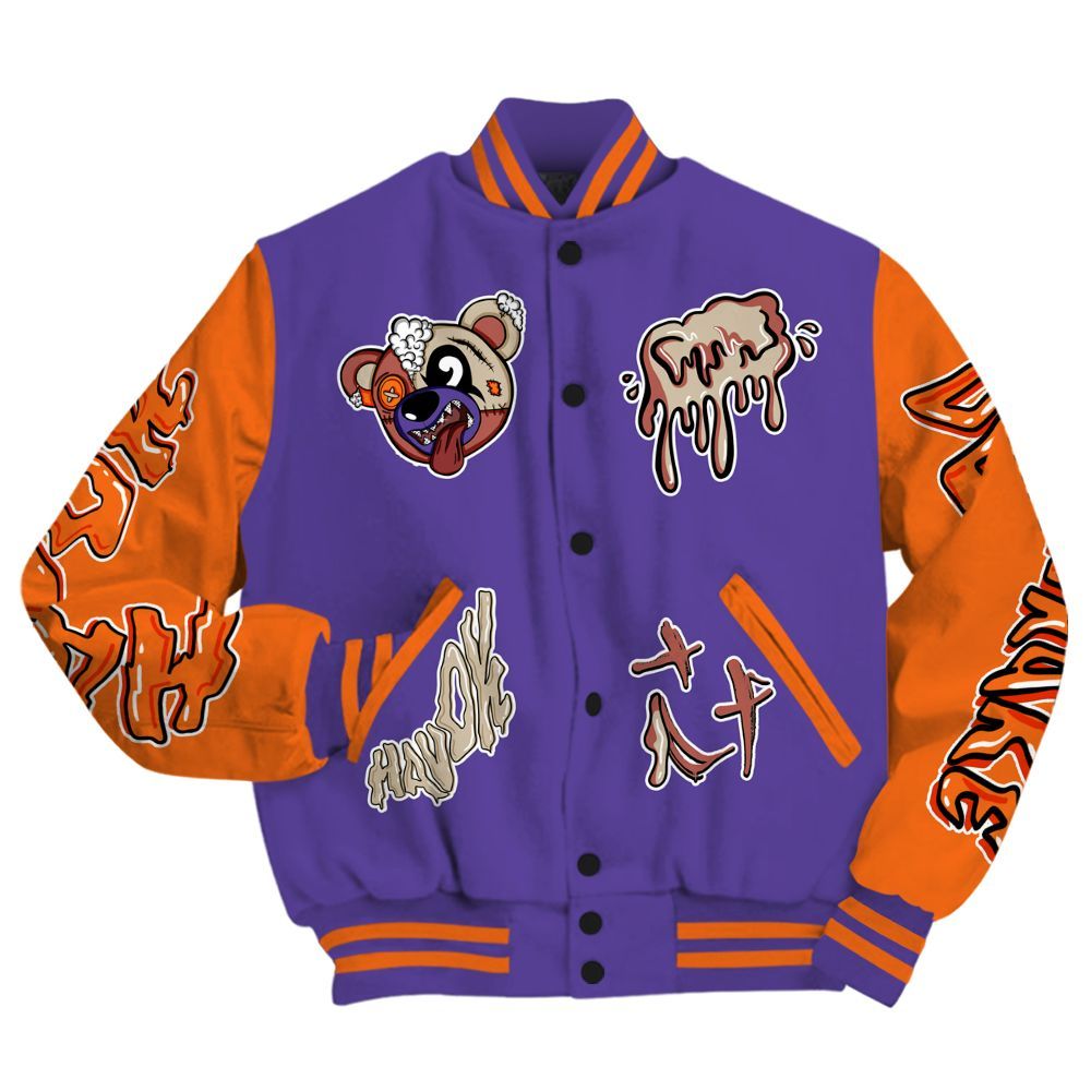 Varsity Jacket To Match Air Max Waffle SP Voltage Purple - Havok Bear All Over Print