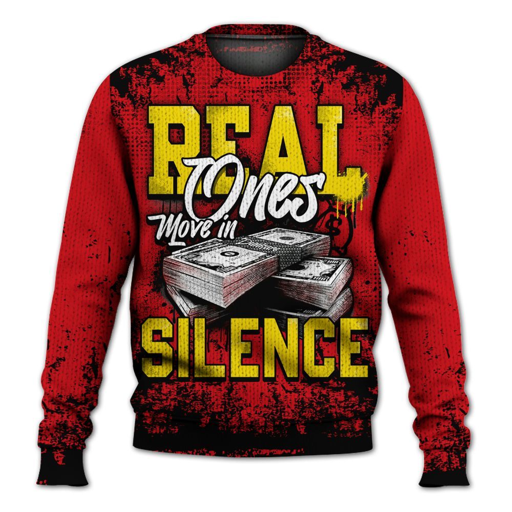Sweater To Match Ferrari 14s - Move In Silence Money Retro Graphic