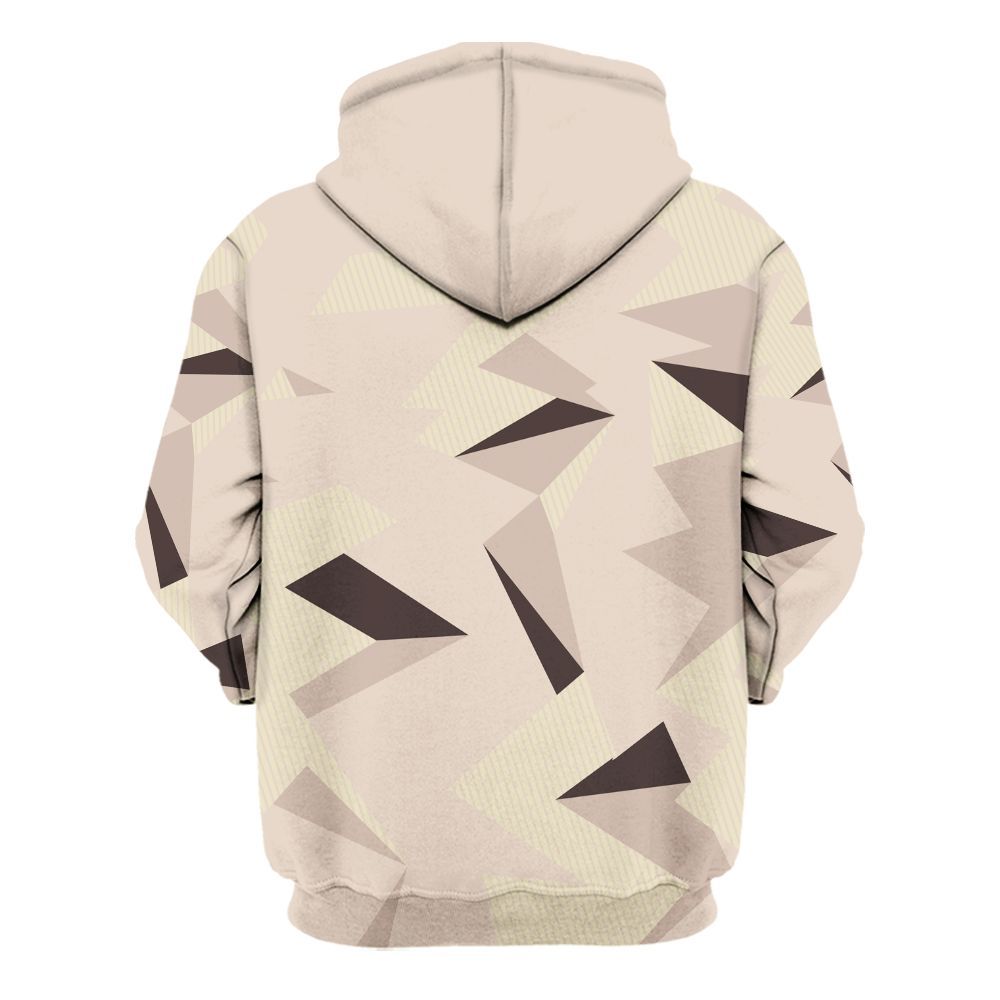 Hoodie To Match A Ma Maniere X Fossil Stone 4s - Geometric Camouflage Pattern All Over Print