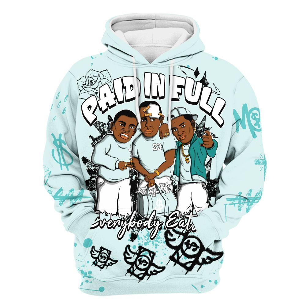Hoodie To Match KD 4 Easter Mint Candy - Paid In Full Crayon All Over Print