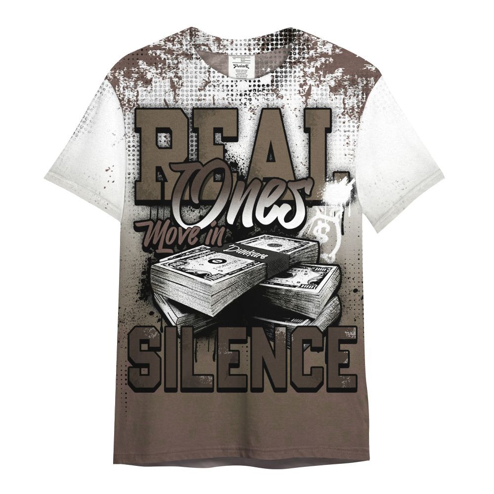 Shirt To Match AMM Dark Mocha 4s - Move In Silence Money Street Retro All Over Print