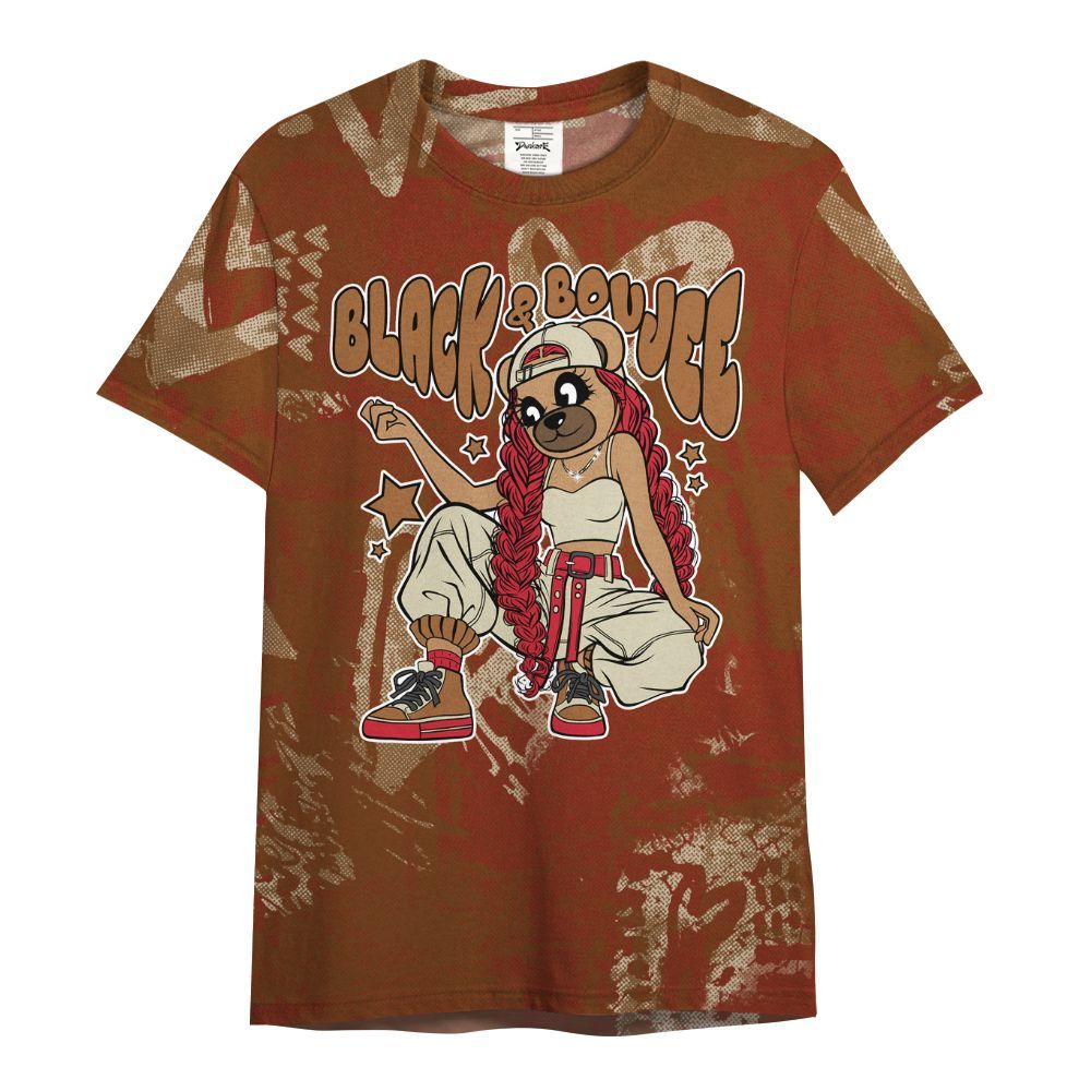 Shirt To Match Archaeo Brown 5s - Boujee Girls Bear Heart Grunge All Over Print