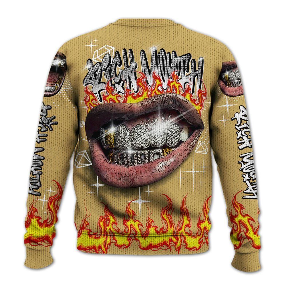 Knitted Sweater To Match Craft Paris 6s - Rich Mouth Fire Rap Retro 90s