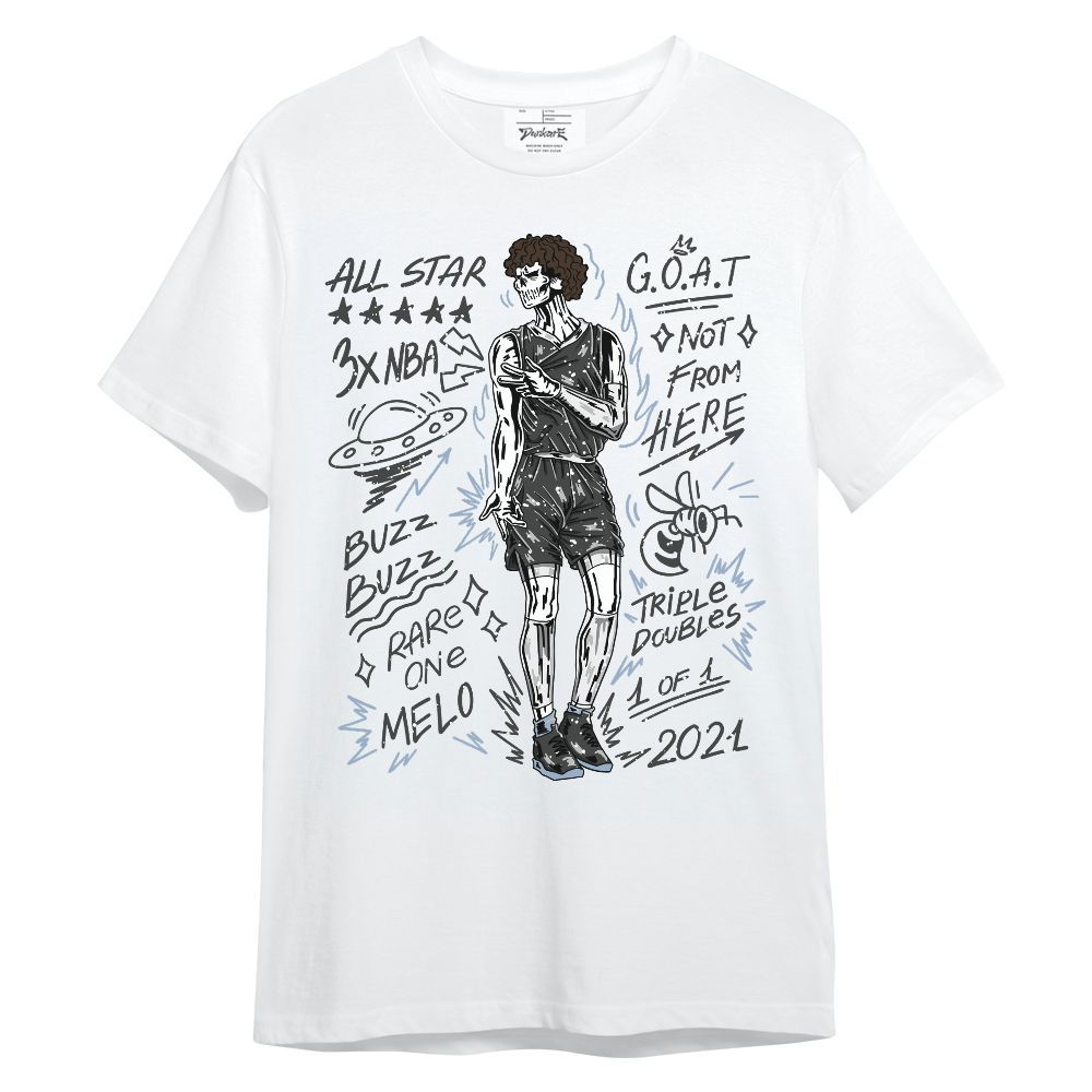 Shirt To Match Reverse Black White 6s - Not 'ere Skeleton Unisex Shirt