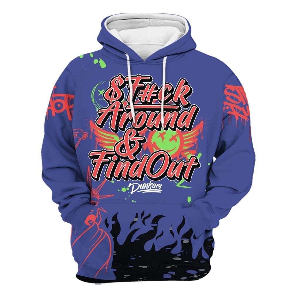 Hoodie To Match KD 4 Nerf - Graphic Fck Around Find Out All Over Print