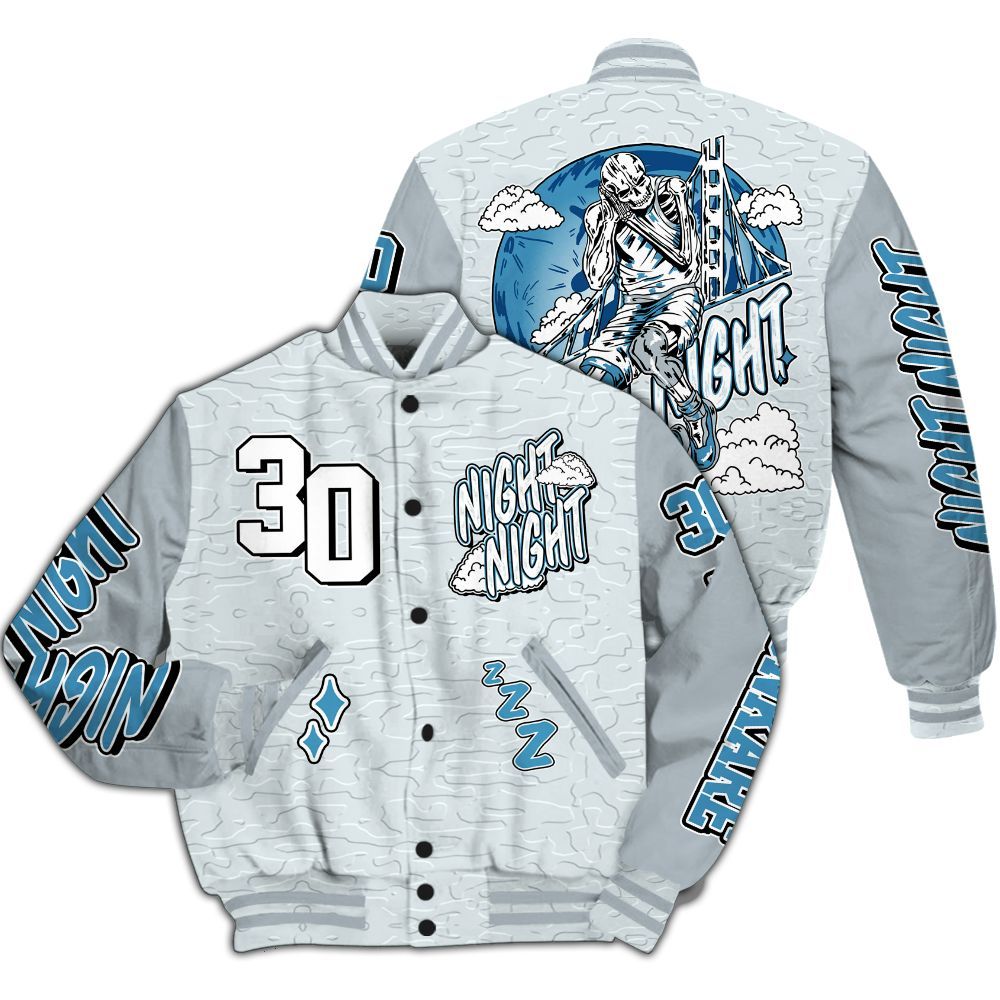 Varsity Jacket To Match Zion Half Moon 3s - Seeya Skeleton All Over Print