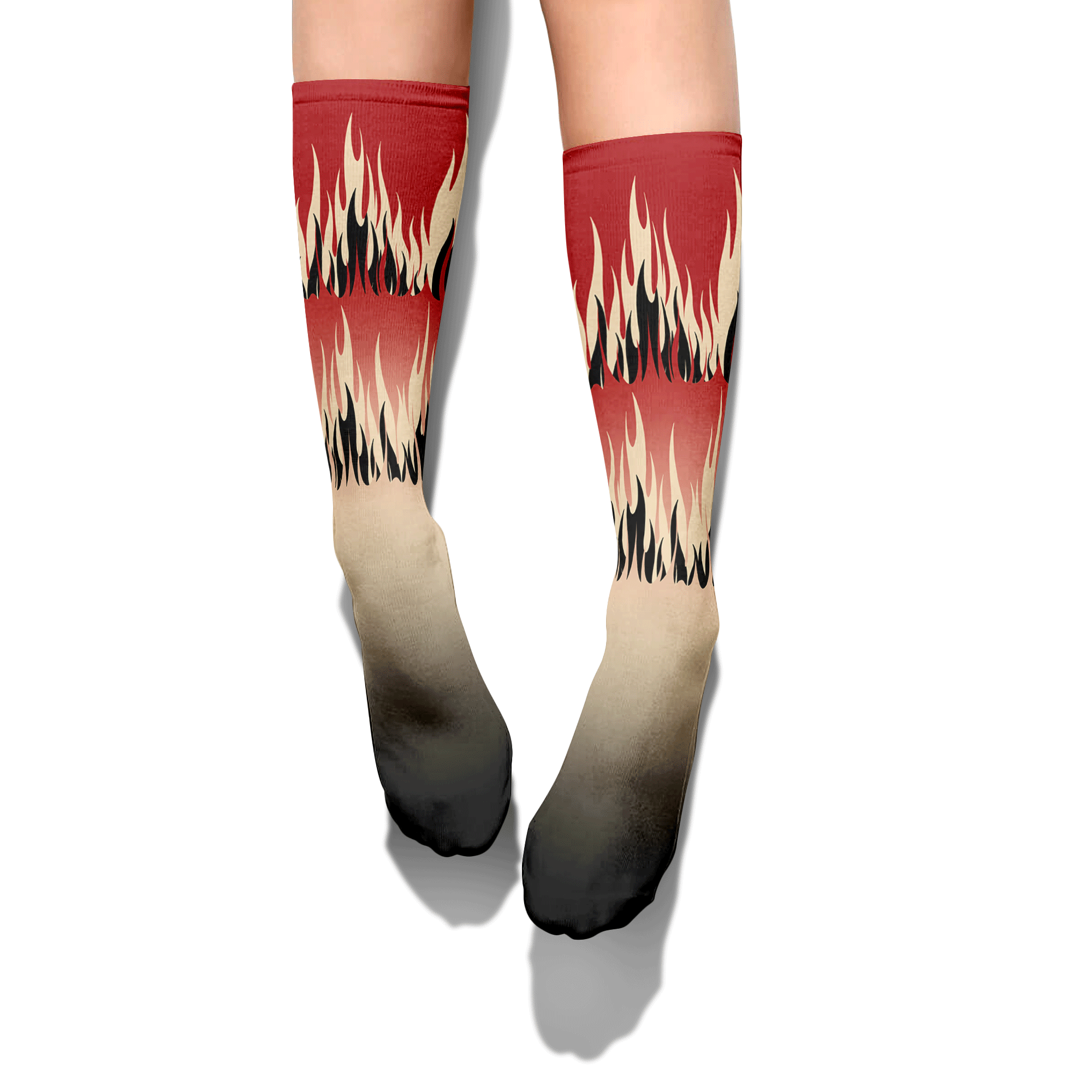 Sock To Match Dunk Low Strawberry Waffle - Fire Graphics Graphic Unisex