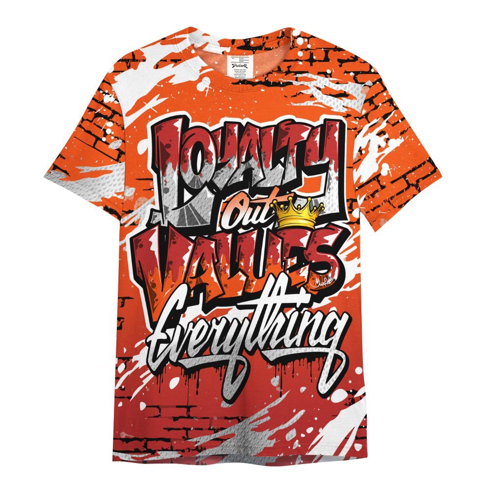 Shirt To Match Kobe 6 Protro Total Orange - Values Of Loyalty Drip All Over Print