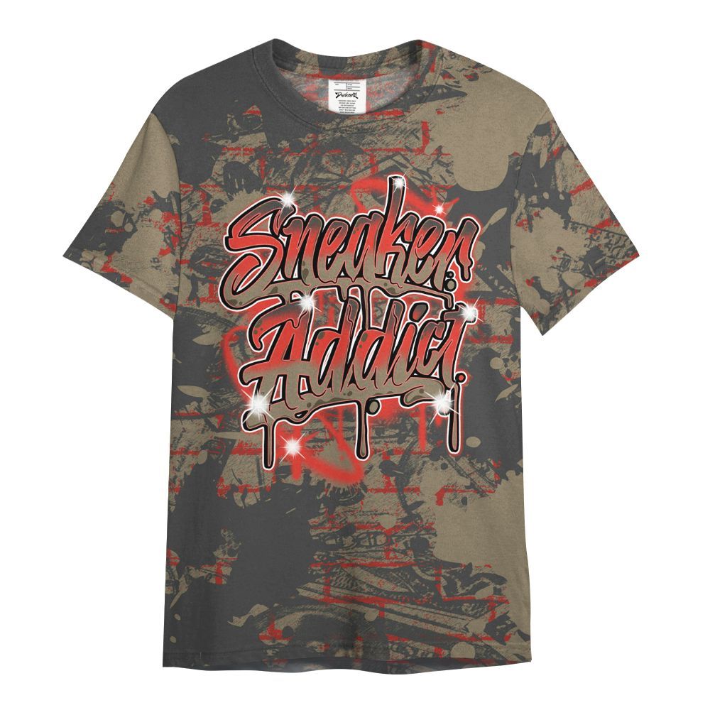 Shirt To Match Olive 9s - Addiction Sneakers Graphic Street Art All Over Print