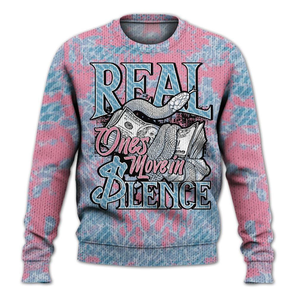Sweater To Match Denim Pink Glow 3s - Snake Move In Silence Graphic