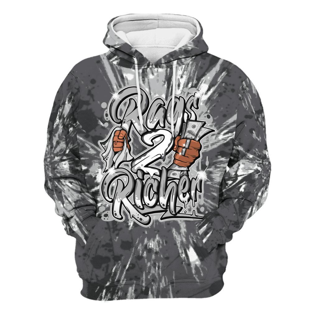 Hoodie To Match White Thunder 4s - Rag 2 Rich Graphic Luxury All Over Print