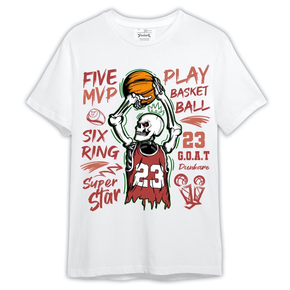 Shirt To Match Dune Red 13s - 23 G.O.A.T Skeleton Shirt Outfit