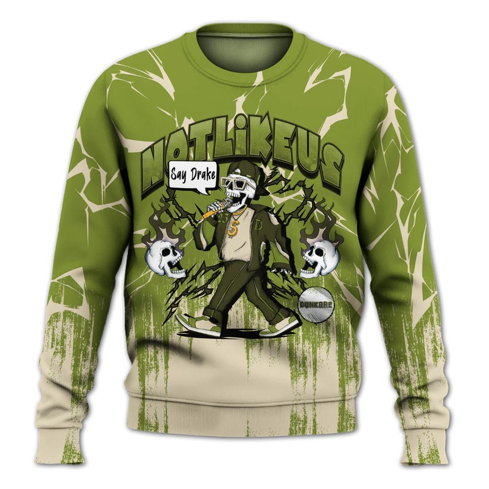 Sweatshirt To Match SB Dunk Low Asparagus - Don't Like Us All Over Print