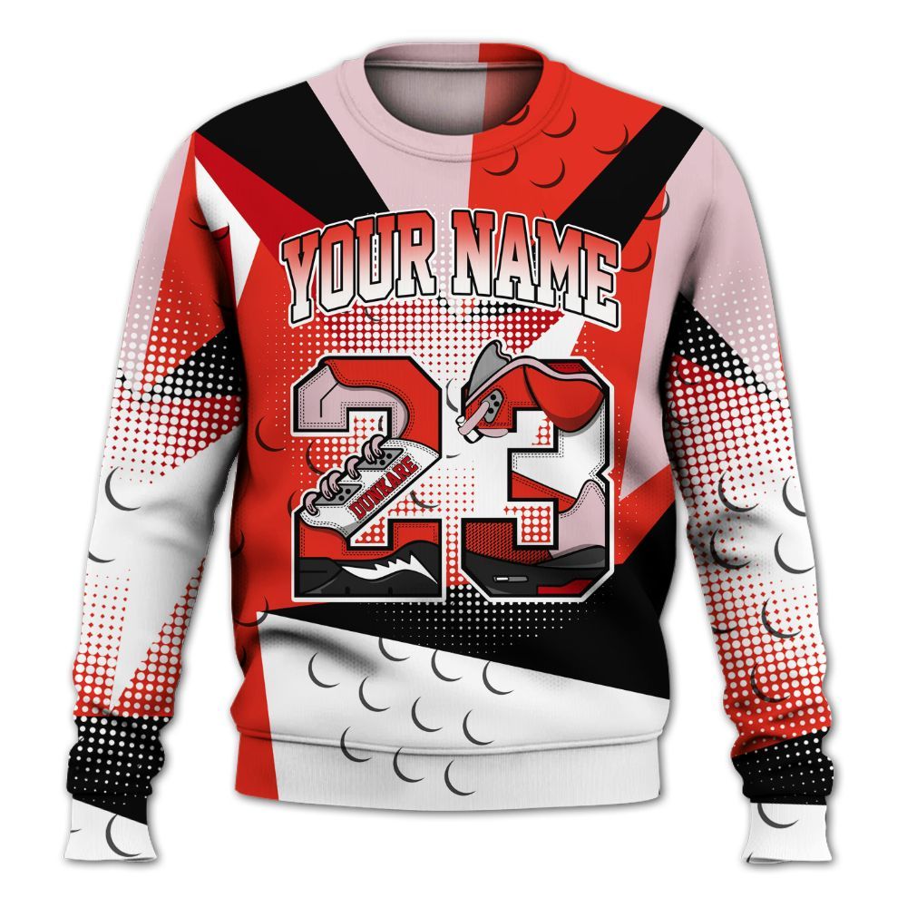 Sweatshirt To Match Air Force 1 Low GS Valentine's Day - Poly Custom Name Number 23 5s All Over Print