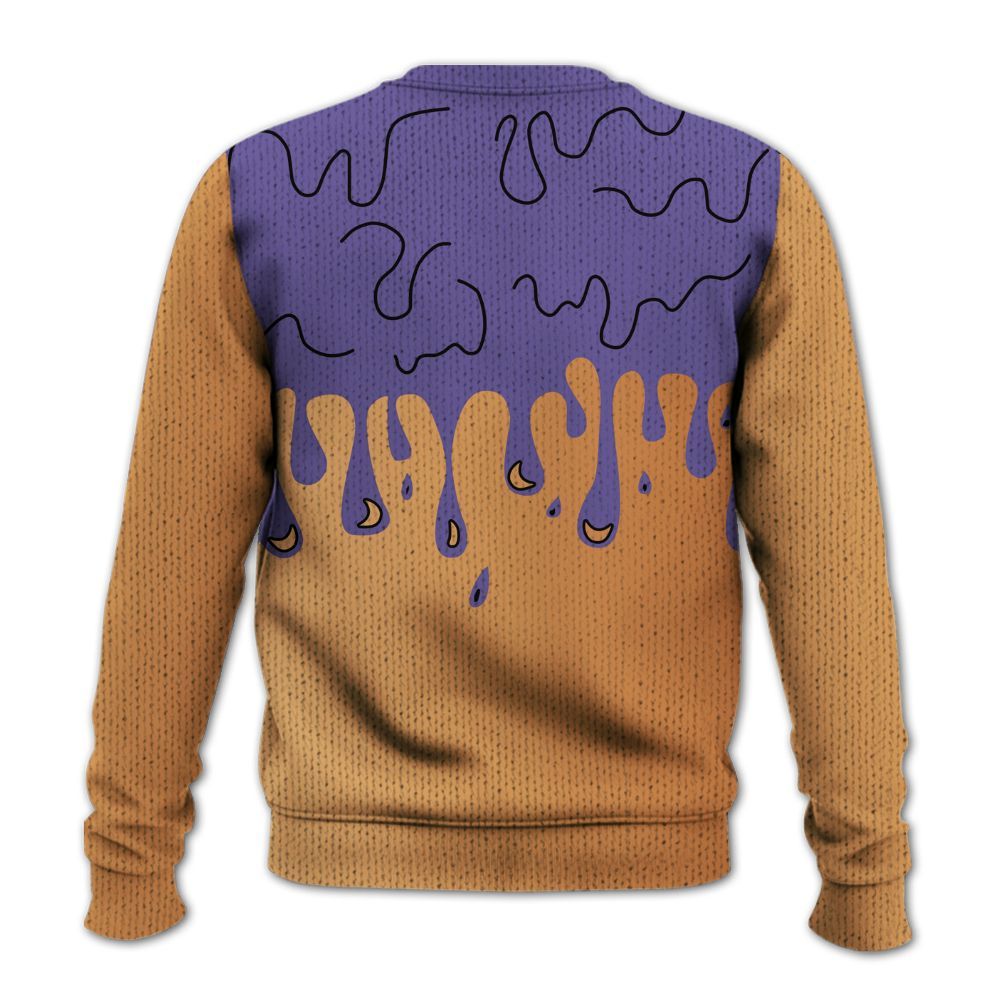 Knitted Sweater To Match Book Sunset 1s - Snake Trust No One Drip