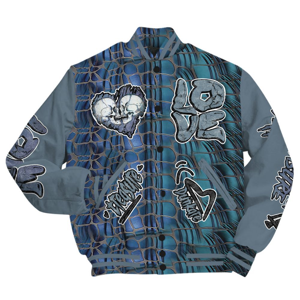 Varsity Jacket To Match Air Foamposite Kazuya Mishima - Skull Bear All Over Print