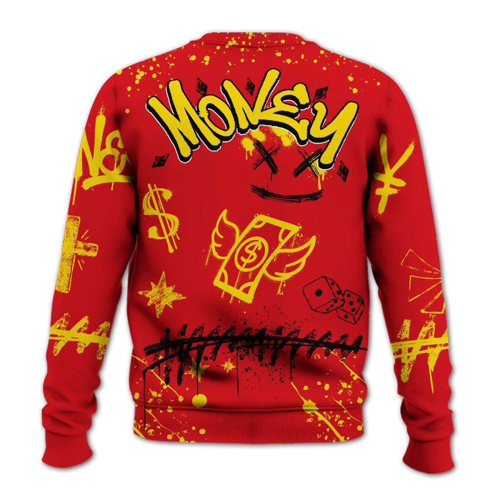 Sweatshirt To Match Ferrari 14s - Paid In Full Crayon All Over Print