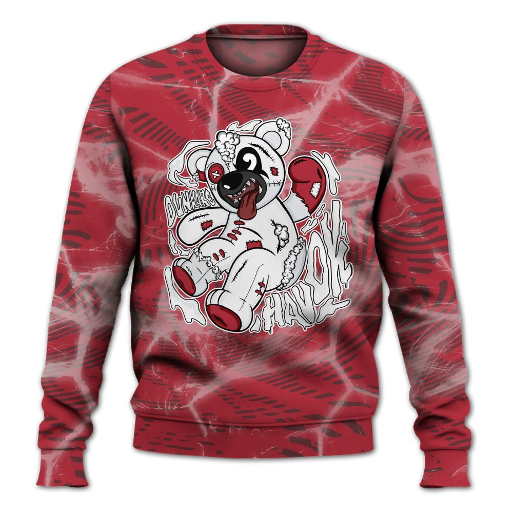 Sweatshirt To Match Black Toe 14s - Havok Bear All Over Print