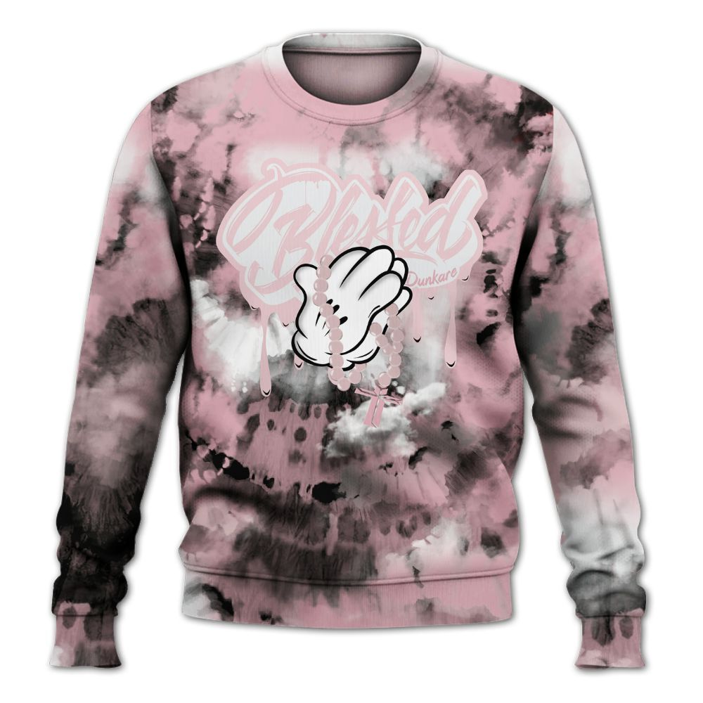 Sweatshirt To Match Air Max DN Pink Foam - God Blessed Tie Dye All Over Print