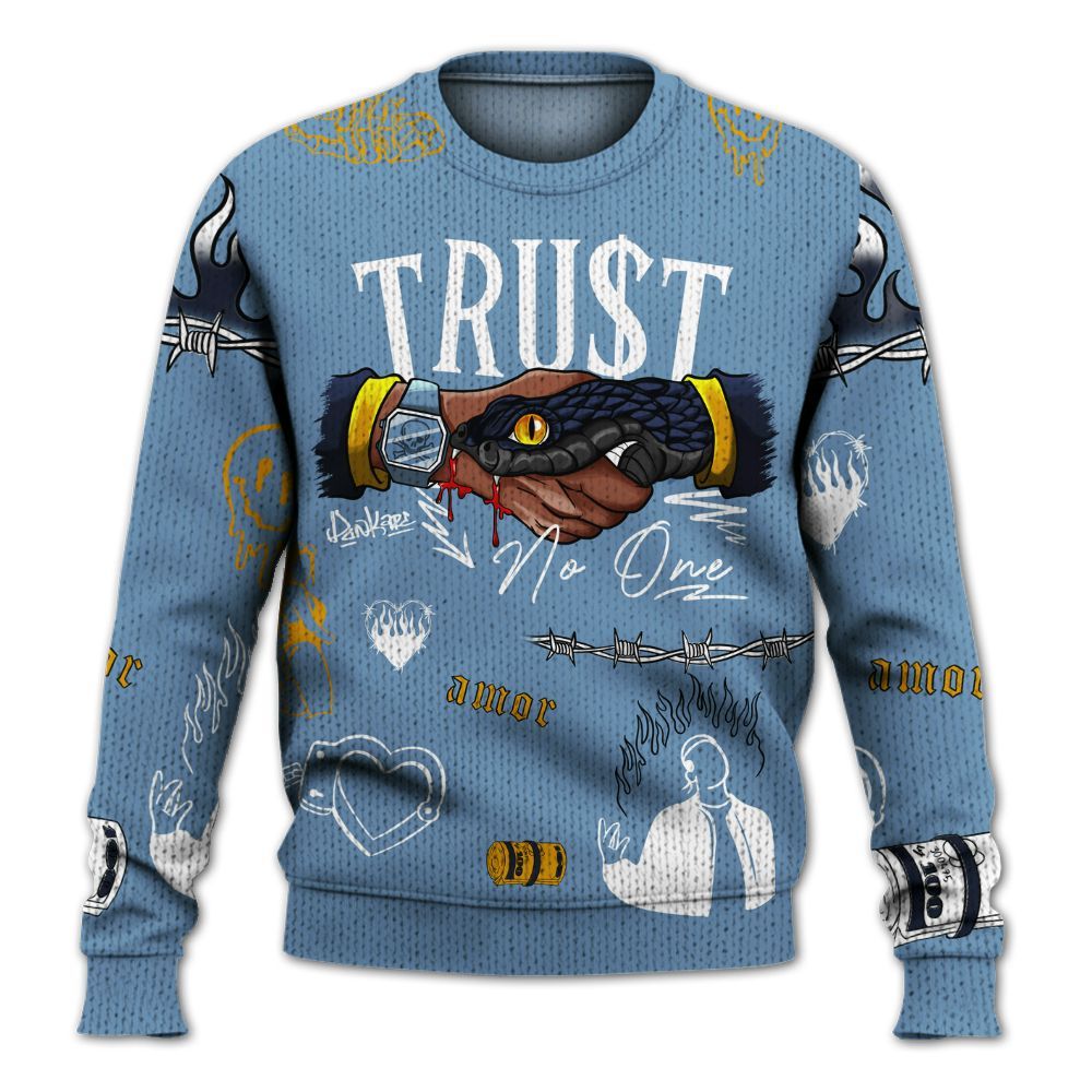 Knitted Sweater To Match High OG First In Flight 1s, Snake Trust No One