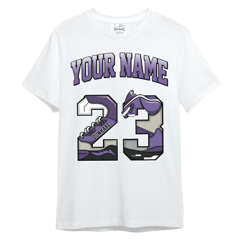 Shirt To Match Dunk Low Black Raspberry Custom Name Number 23 5s Unisex Shirt