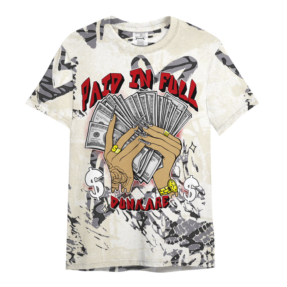 Shirt To Match Cement Grey 3s - Paid In Full Unique Heart Grunge Shirt Unisex