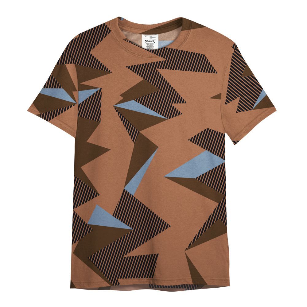Shirt To Match Air Foamposite Metallic Copper - Geometric Camouflage Pattern All Over Print