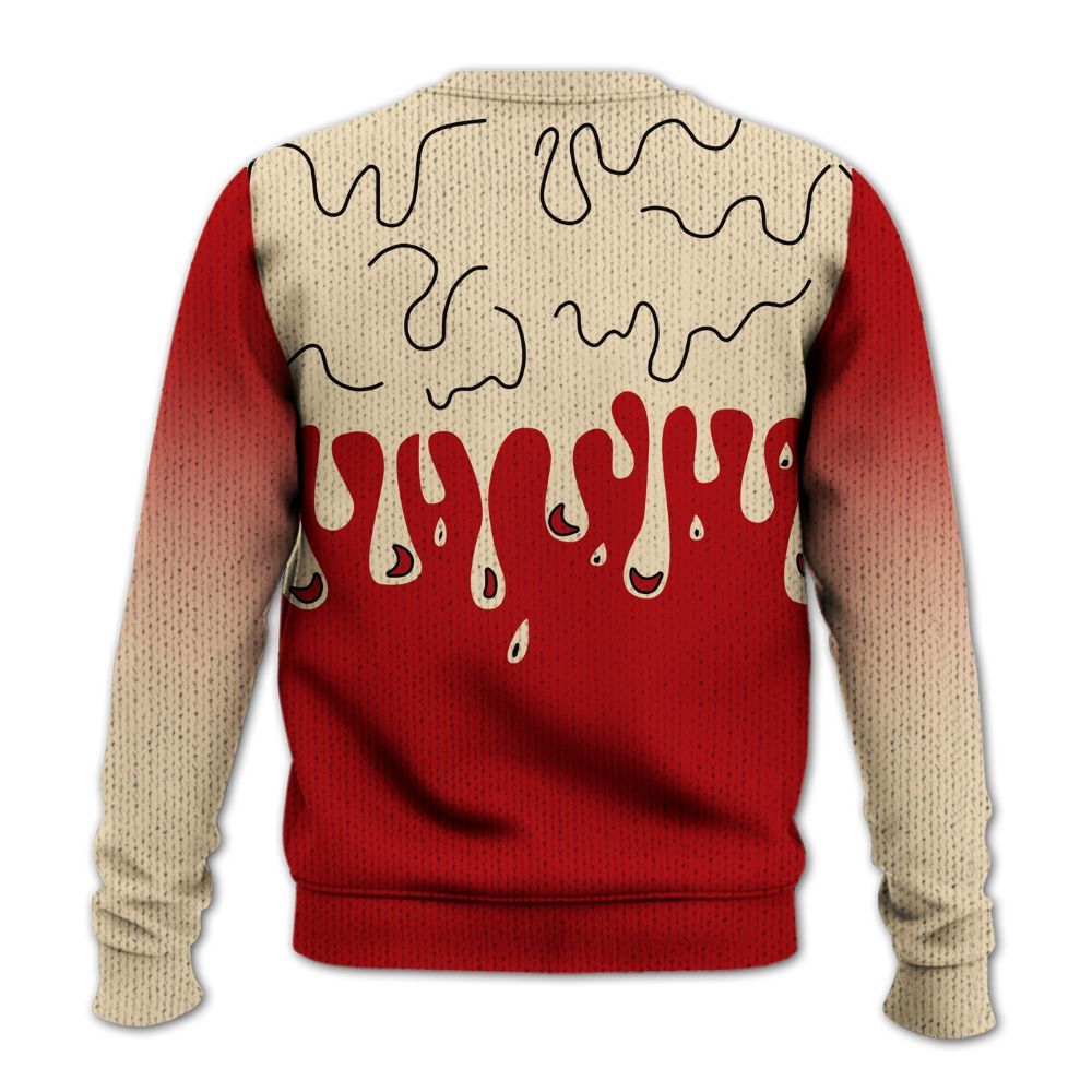 Knitted Sweater To Match Dunk Low Strawberry Waffle - Snake Trust No One Drip
