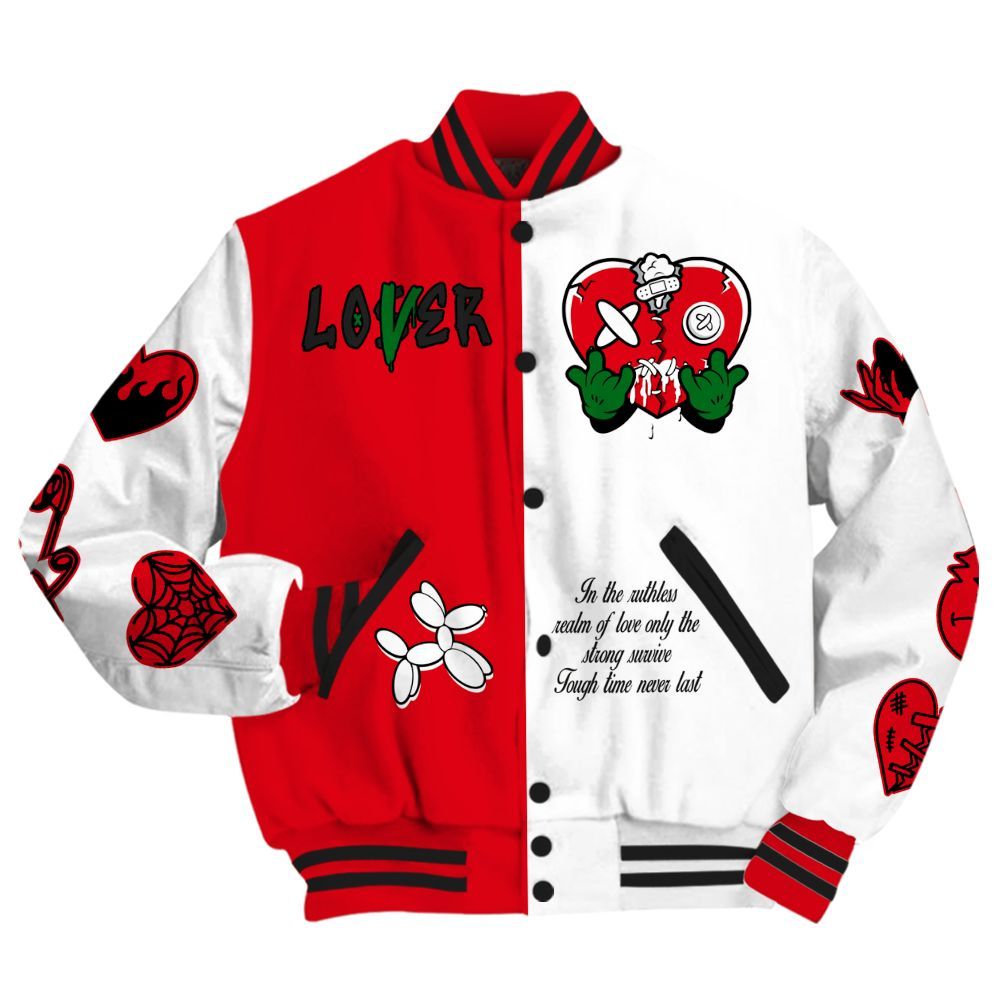 Varsity Jacket To Match Chicago 13s - Loser Lover Heart F Ck Love All Over Print