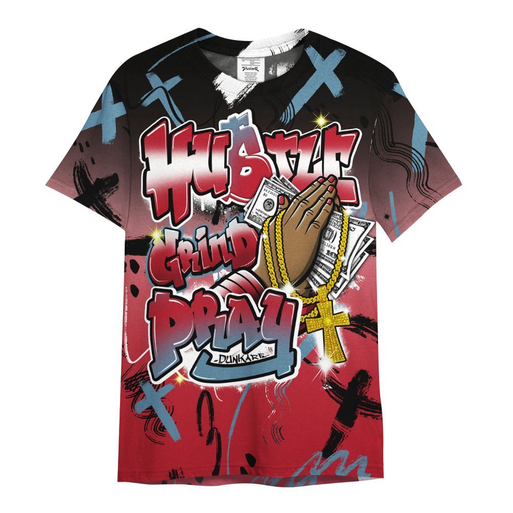 Shirt To Match Retro Raging Bull 5s - Money Hustle Grind Pray All Over Print