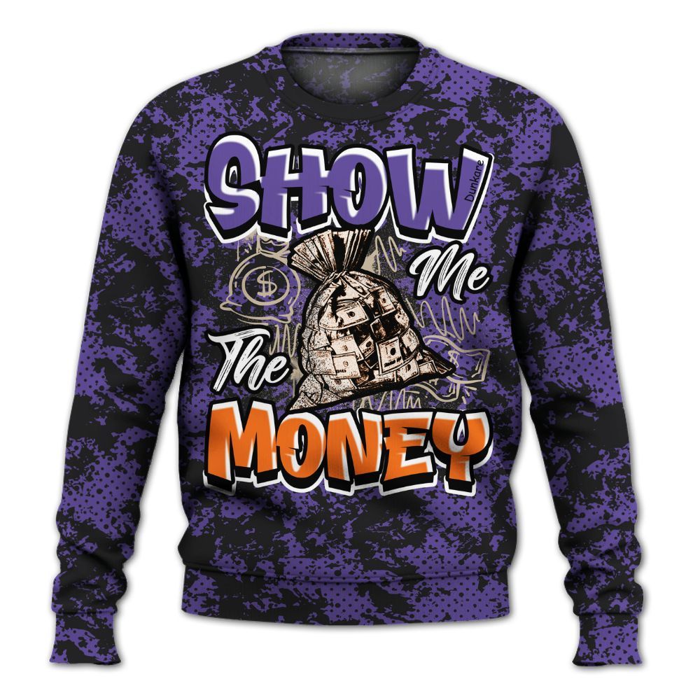 Sweatshirt To Match Air Max Waffle SP Voltage Purple - Show Me The Money Retro All Over Print