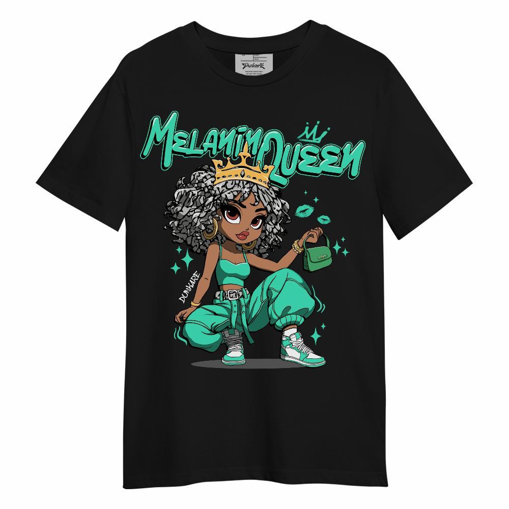 Shirt To Match Black Green Glow 3s - Melanin Queen Pretty Green Glow 3s Unisex Shirt