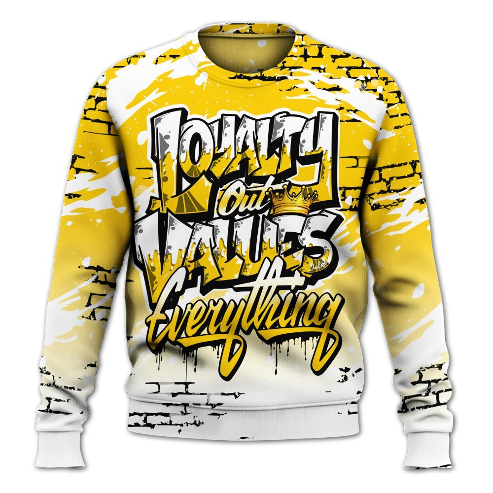 Sweatshirt To Match Corteiz Air Max 95 Tour Yellow - Values Of Loyalty Drip All Over Print