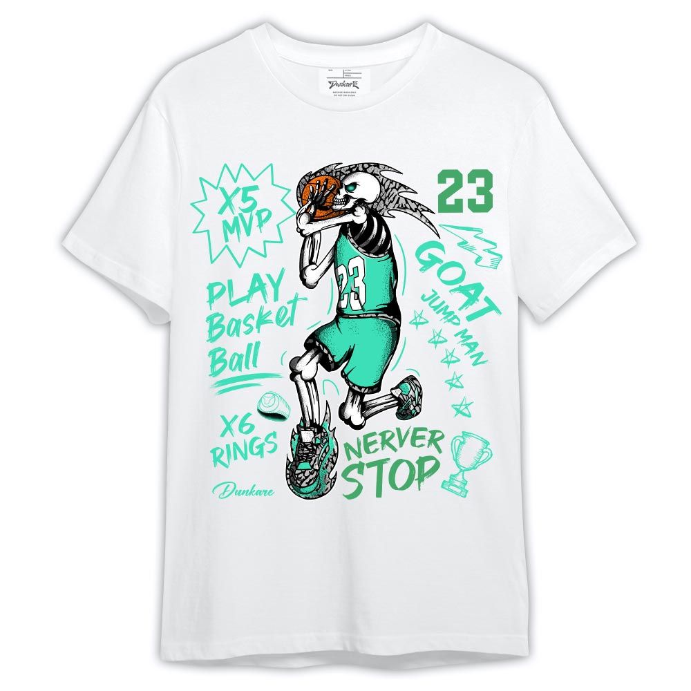 Shirt To Match Black Green Glow 3s - Never Stop G.O.A.T Shirt Green Glow 3s Outfit