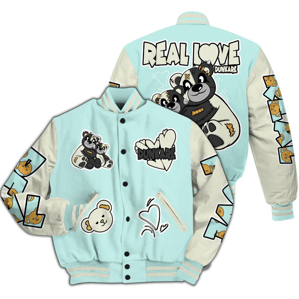 Varsity Jacket To Match Pure Platinum 4s - Sincere Fondness Bear All Over Print