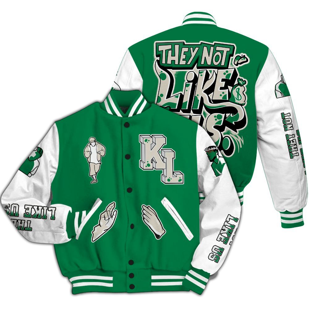 Varsity Jacket To Match Lucky Green 2s - Dislike Us Graphic All Over Print