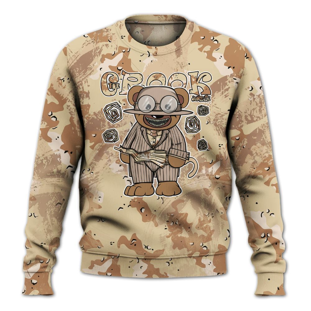 Sweatshirt To Match Desert Camo 3s - Swindler Bear Circle Slpash All Over Print