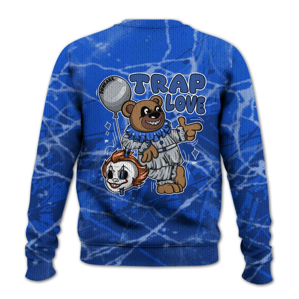 Knitted Sweater To Match Air Foamposite One Royal - Trap Loves Bear Profound