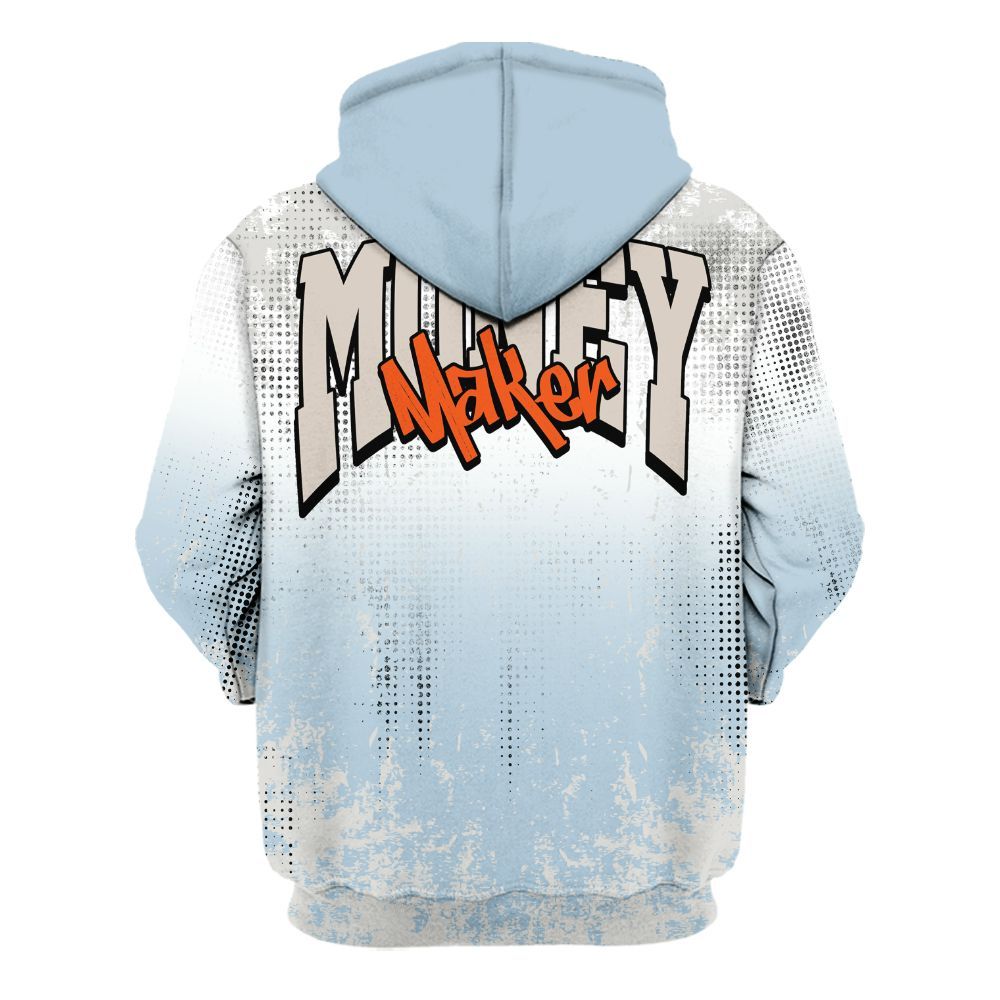 Hoodie To Match High OG Alaska 1s - Move In Silence Money Street Retro All Over Print