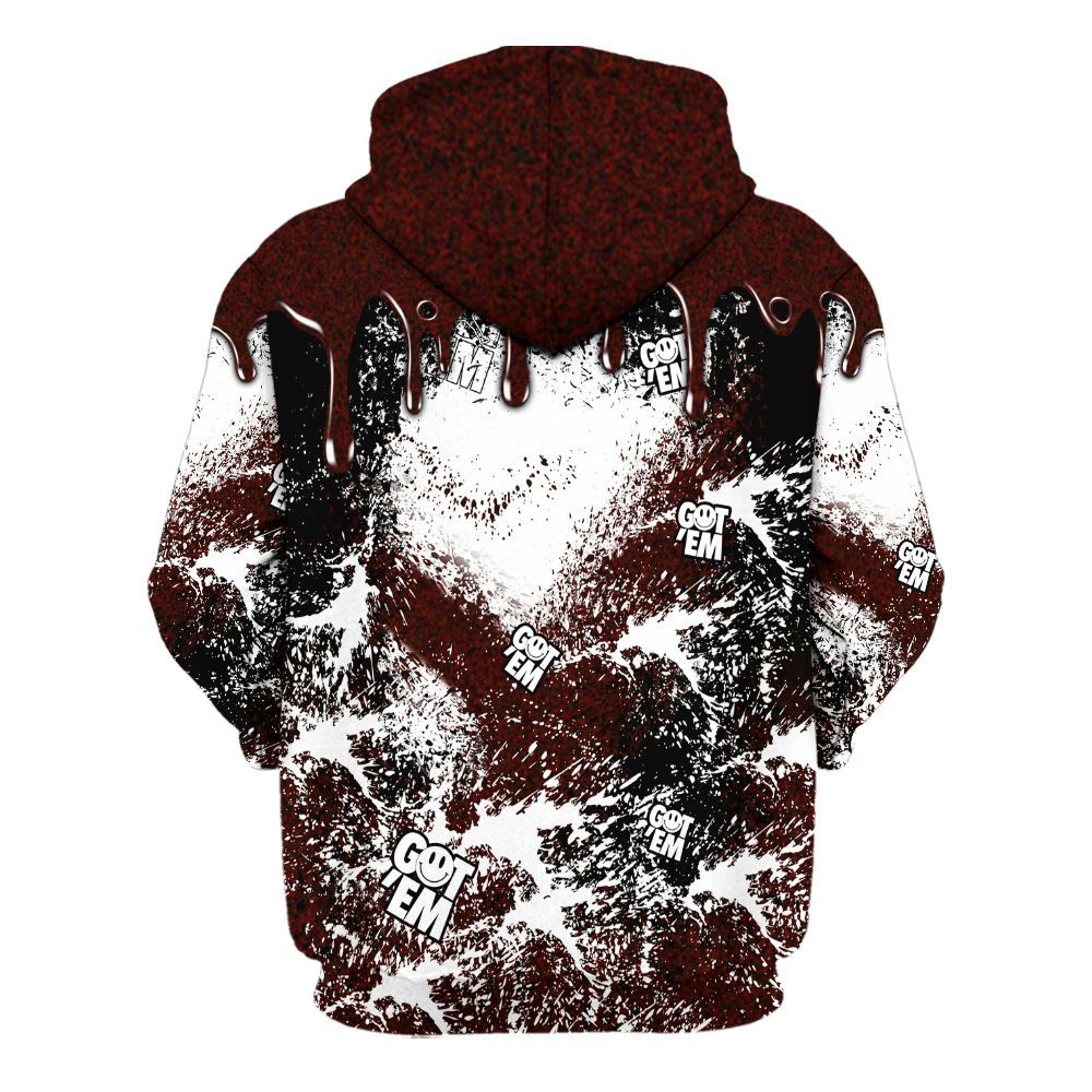 Hoodie To Match Air Force 1 Low Halloween Skull 2024 - Dripping 23 Drip All Over Print